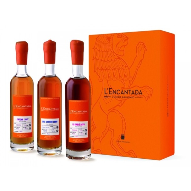 Armagnac L`Encantada - Coffret Degustation Brut de Fut - 3 Flaschen