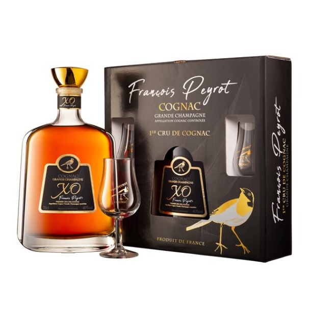 Cognac Francois Peyrot X.O  - Geschenkset mit 2 Gläsern